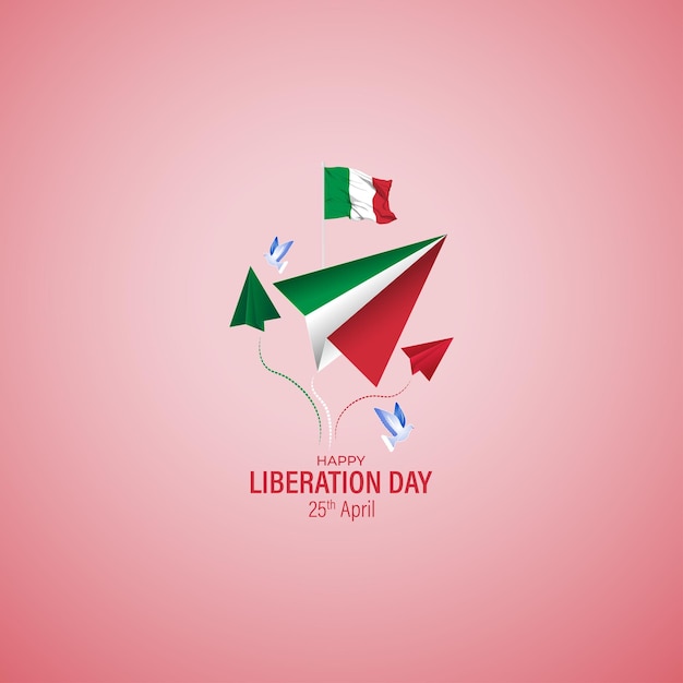 Vettore illustrazione vettoriale per il felice giorno della liberazione italia