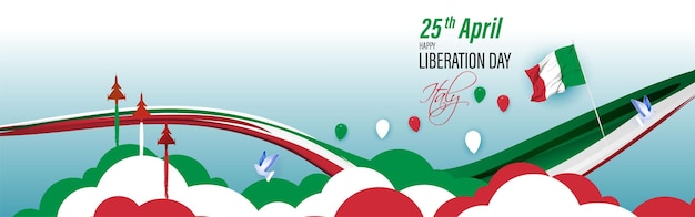 Illustrazione vettoriale per il felice giorno della liberazione italia