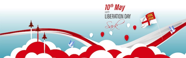 Vector vector illustration for happy liberation day sark