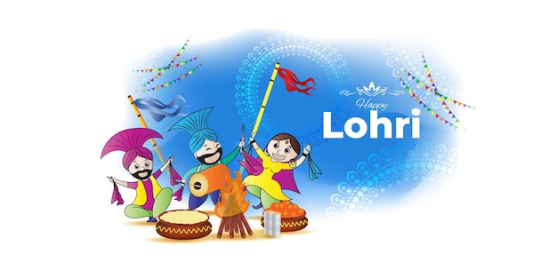 Vector illustration for happy lohri