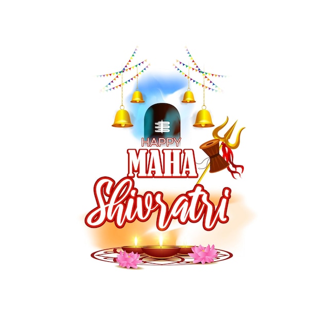 Illustrazione vettoriale per il saluto felice di maha shivratri