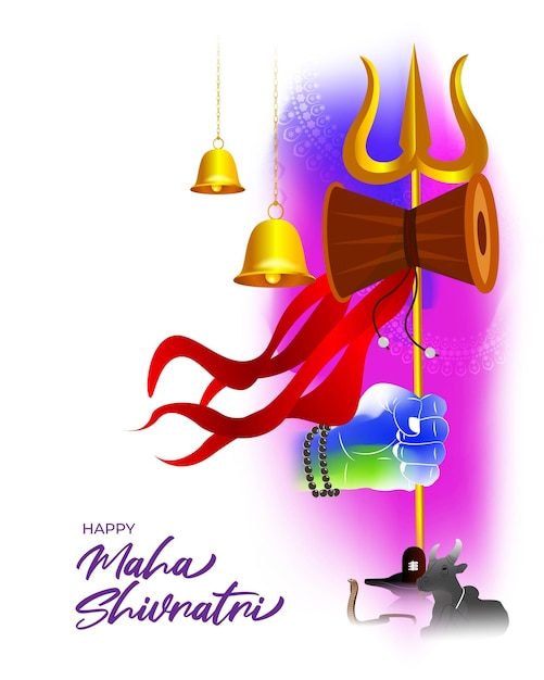 vector illustration of happy maha shivratri