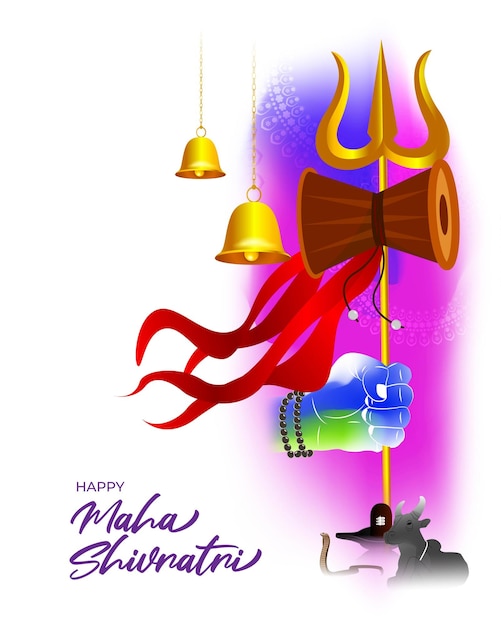 Vector illustration of Happy Maha Shivratri