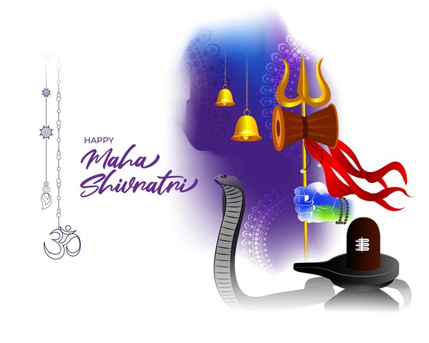 vector illustration of happy maha shivratri