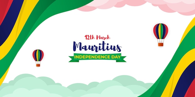 Vector illustration for happy mauritius independence day