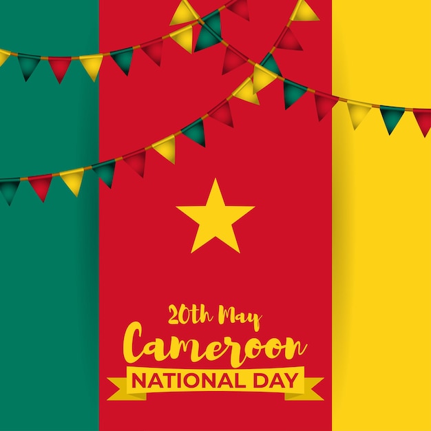 Vector illustration for happy national day cameron