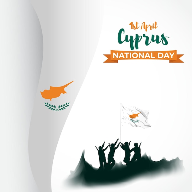 Vector illustration of Happy National Day of Cyprus