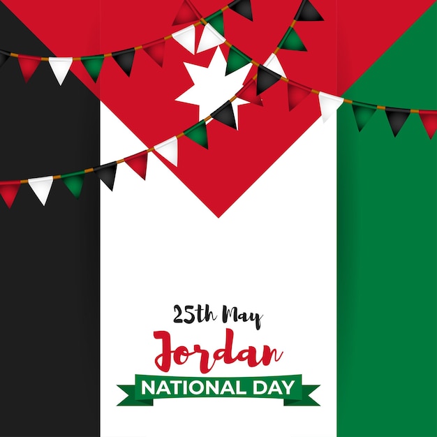 Vector illustration for Happy National day Jordan