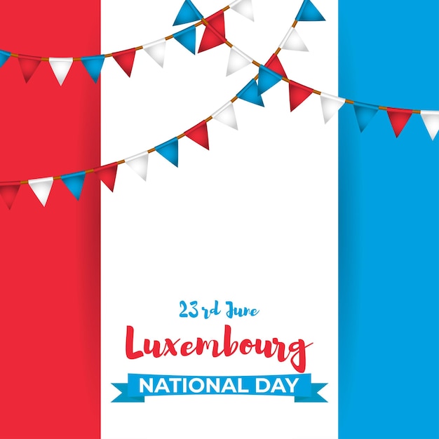 幸せな国民の日のためのベクトルイラストLuxembourg