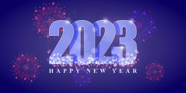 Illustrazione vettoriale per felice anno nuovo 2023 sfondo poster banner flyer card