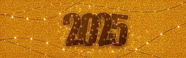 vector illustration of happy new year 2025 social media feed template