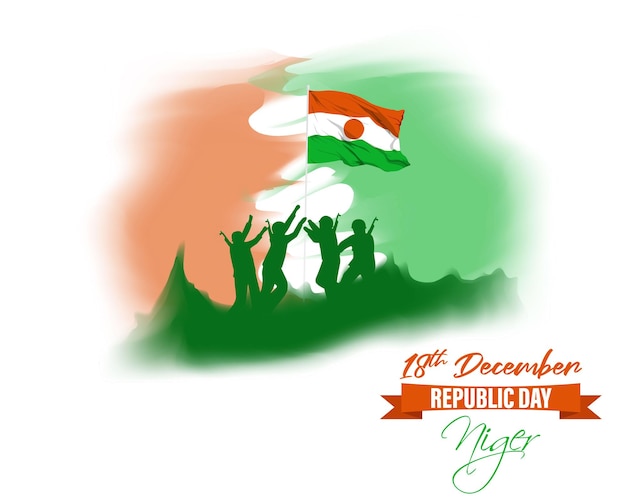 Vector illustration of happy Niger republic day