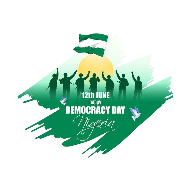 Vector illustration for happy Nigeria independence day