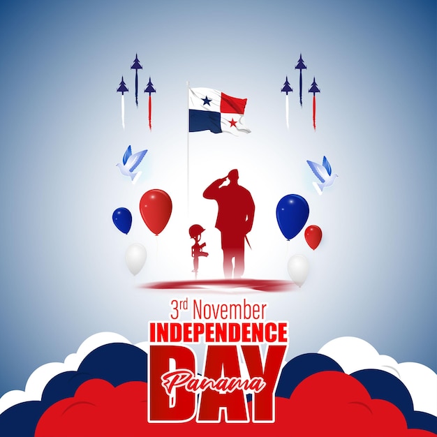 Vector illustration of happy panama independence day