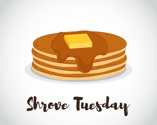 Vector illustration for Happy Pancake Day