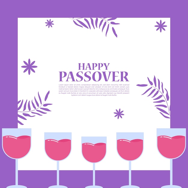 Vector vector illustration happy passover greeting