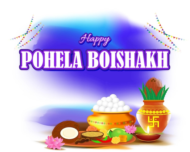 Illustrazione vettoriale di happy pohela boishakh