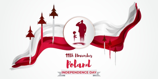 Vector illustration of happy Poland independence day