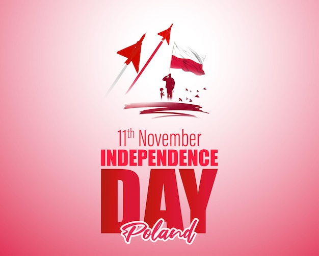 Vector illustration of happy poland independence day