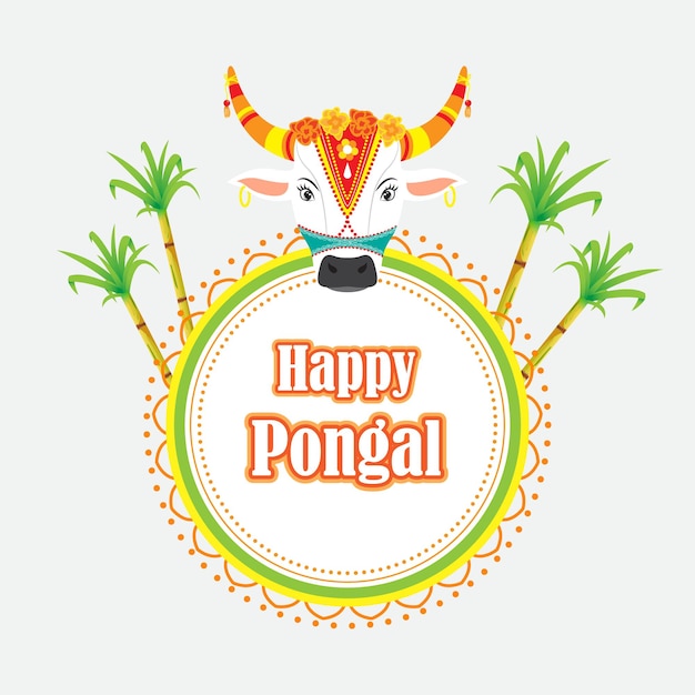 Vector vector illustration of happy pongal festival