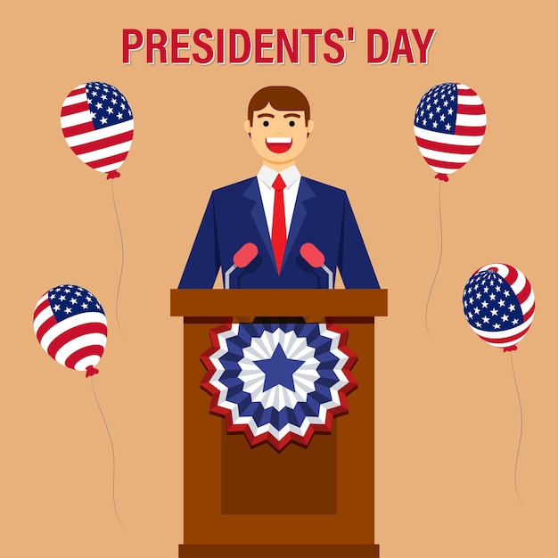 Vector illustration for happy president day