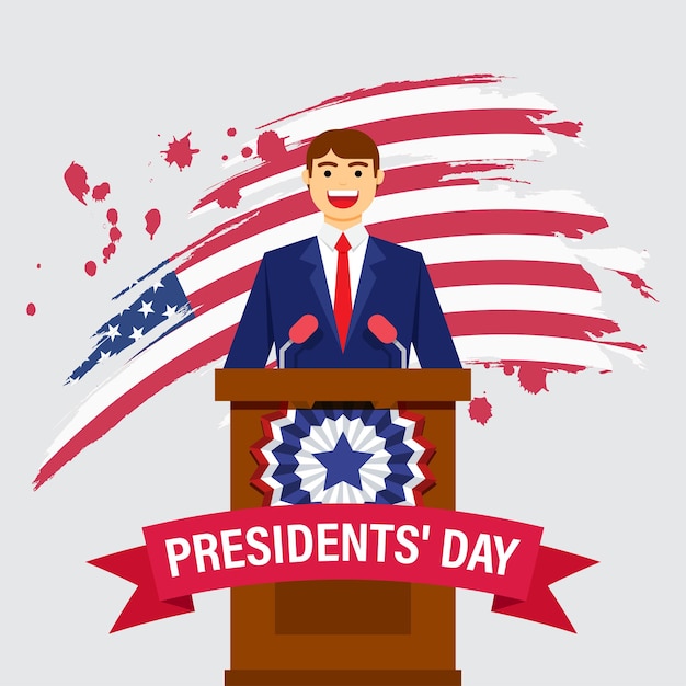 Illustrazione vettoriale per happy president day