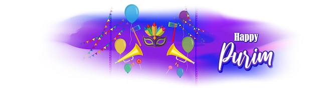 Vector illustration for Happy Purim greeting