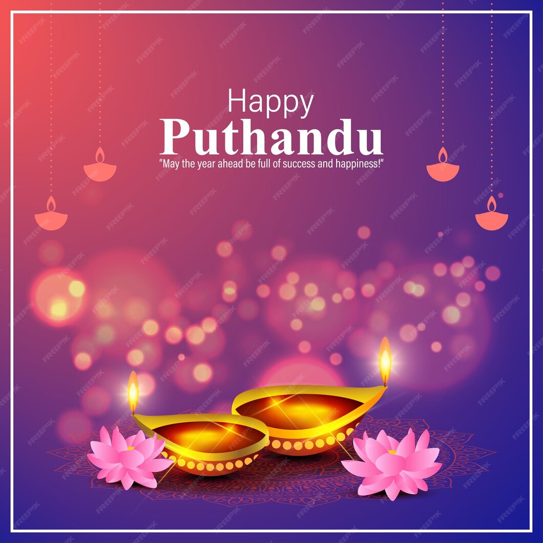 Premium Vector Vector illustration of Happy Puthandu wishes greeting