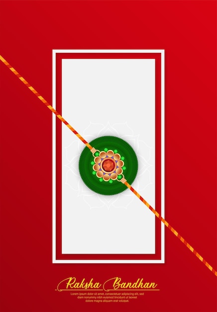 Vector illustration of happy rakhi festival greeting background