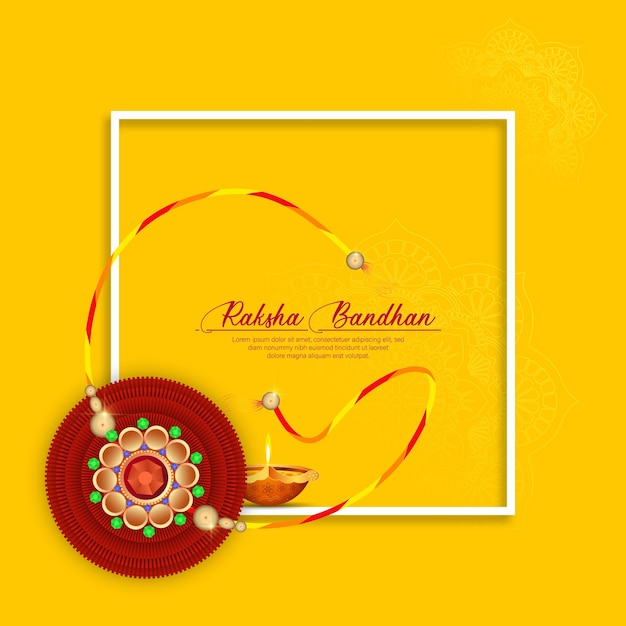 Vector vector illustration of happy rakhi festival greeting background.