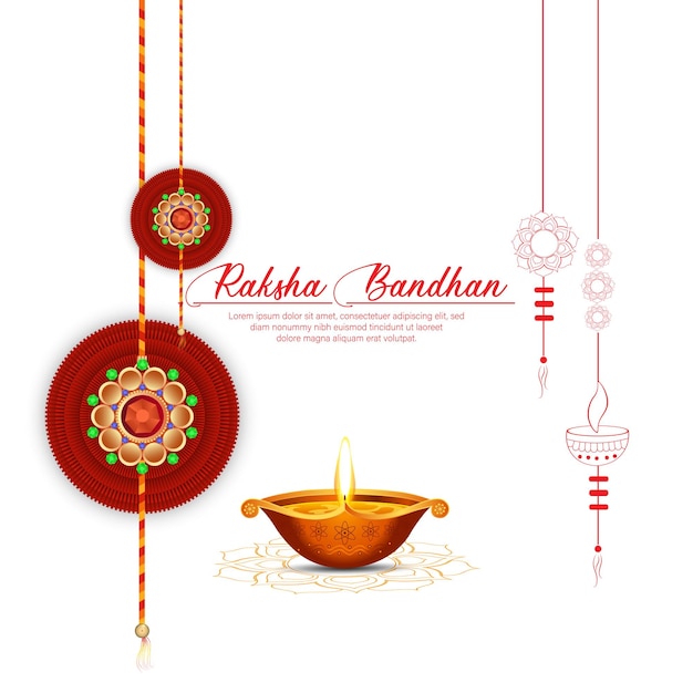 Vector Illustration of Happy Rakhi Festival Greeting Background.