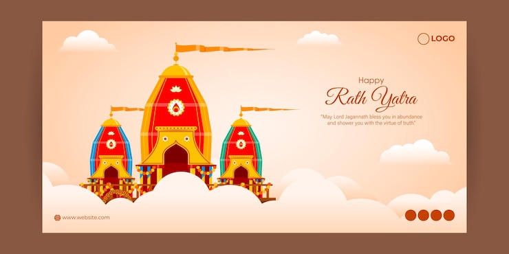 हैप्पी रथ यात्रा सोशल मीडिया स्टोरी फ़ीड मॉकअप टेम्पलेट का वेक्टर चित्रण