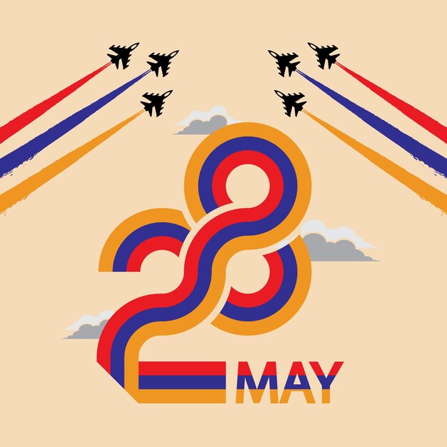 Vector illustration for happy republic day armenia