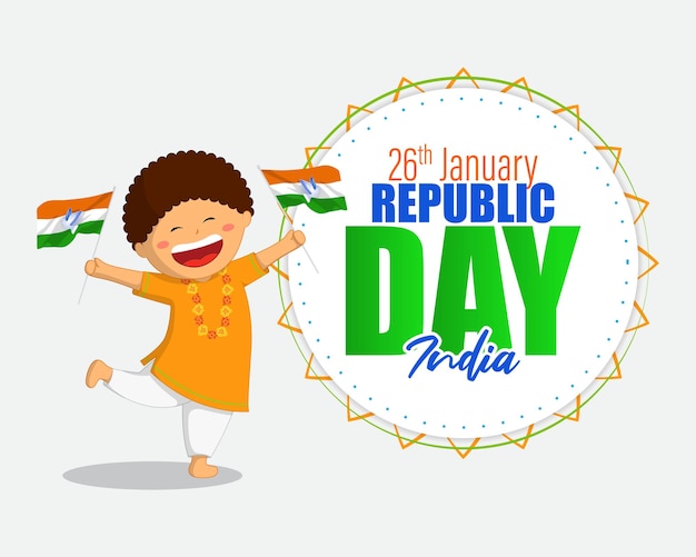 Vector illustration of Happy Republic day banner