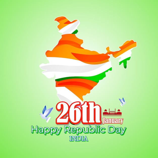 Vector illustration of Happy Republic day concept banner