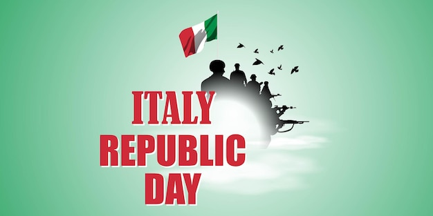 Vettore illustrazione vettoriale per la buona festa della repubblica italia