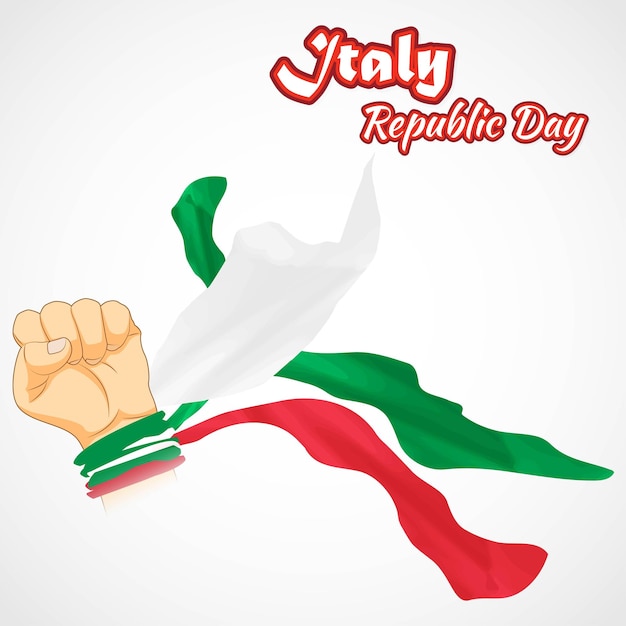 Illustrazione vettoriale per la buona festa della repubblica italia