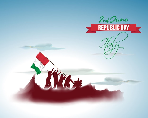 Vector illustration for happy republic dayItaly