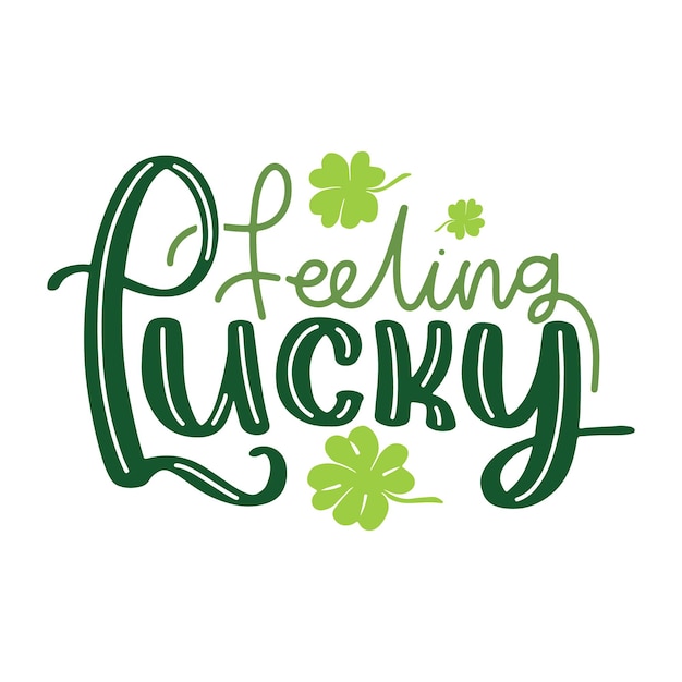 Vector illustration of Happy Saint Patrick's Day logotype Hand sketched Irish celebration design B