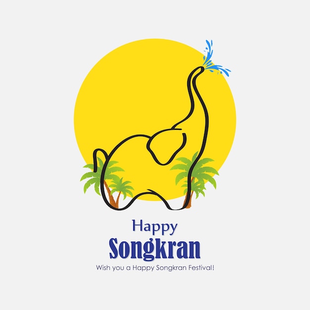 Illustrazione vettoriale del banner del festival happy songkran