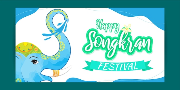 Vector illustration of Happy Songkran festival