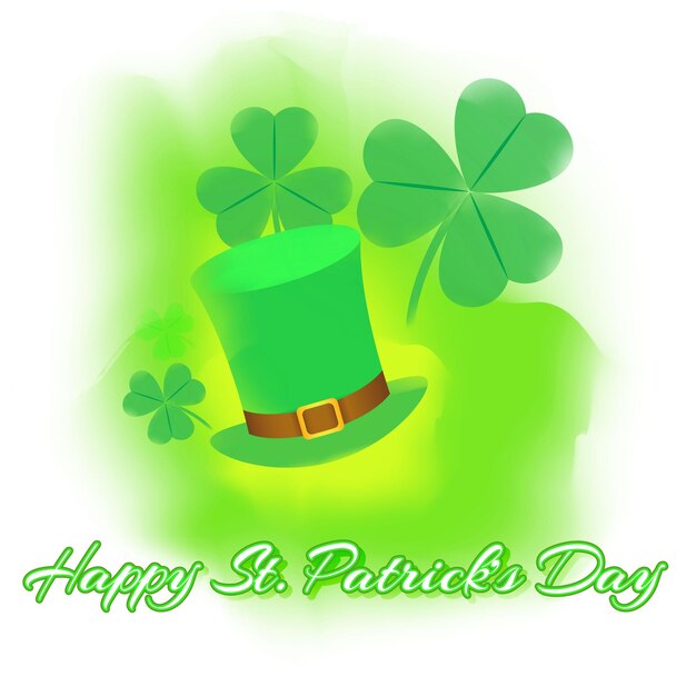 Vector vector illustration of happy st patricks day greeting