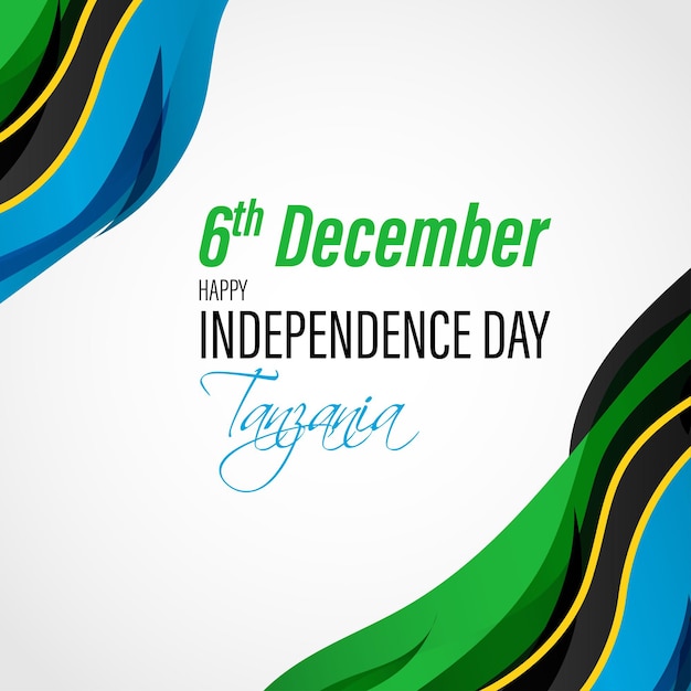 Vector illustration of happy Tanzania independence day