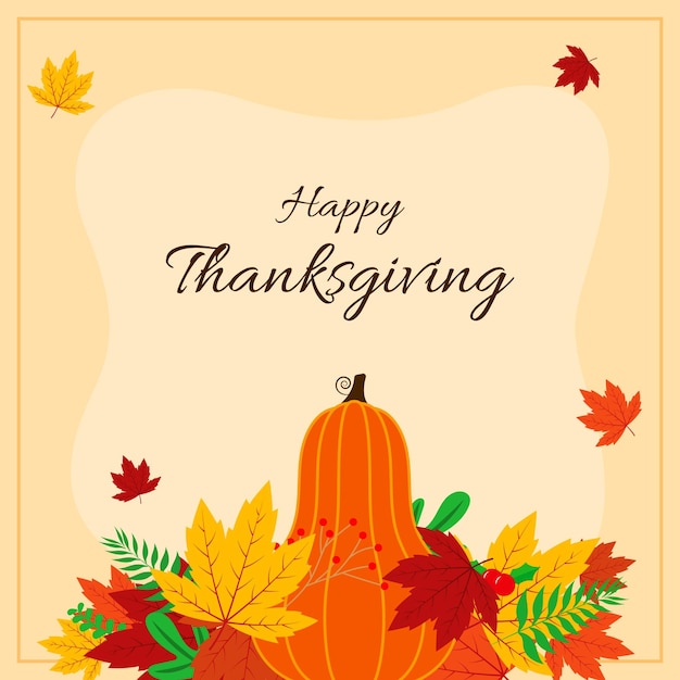 Vector illustration for Happy Thanksgiving day banner