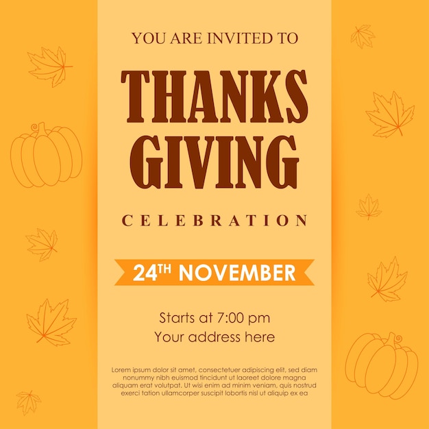 Vector illustration for happy thanksgiving day banner