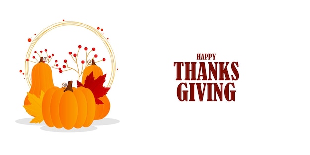 Vector illustration for happy thanksgiving day banner