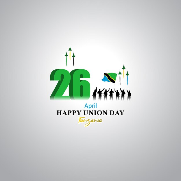 Vector illustration for happy union day Tanzania