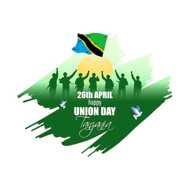 Vector illustration for happy union day Tanzania