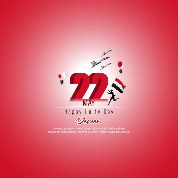 Vector illustration for Happy Unity Day Yemen