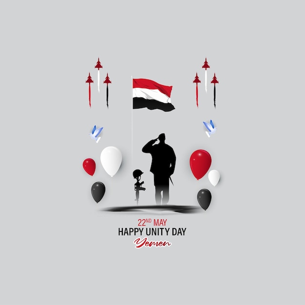 Vector illustration for happy unity day yemen